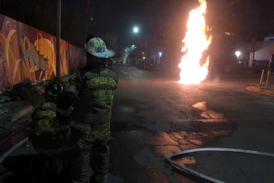 Se produjo un flamazo en la vía pública debido a la fuga de gas doméstico