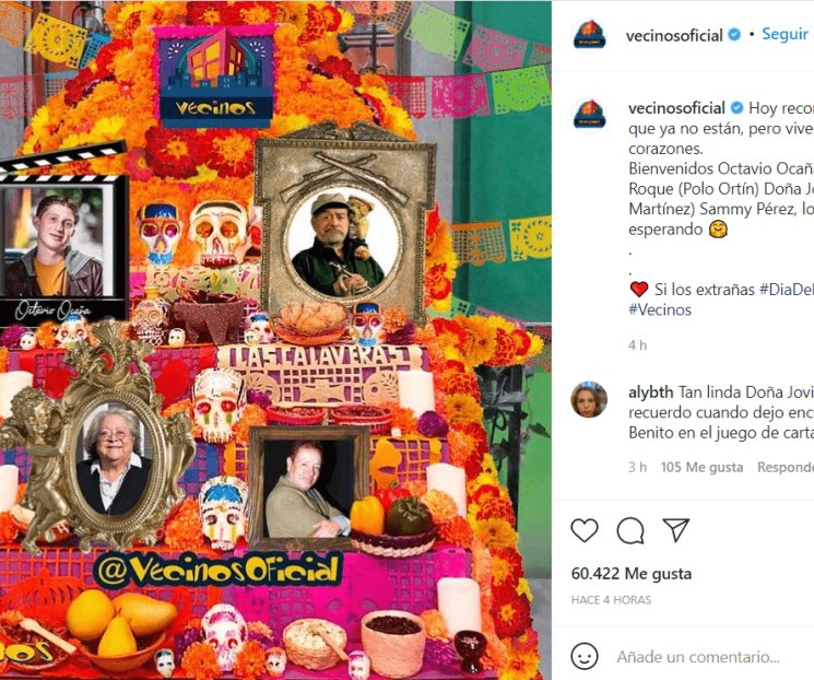 Benito Rivers se suma a la ofrenda de Vecinos