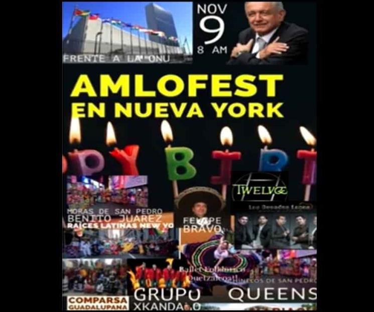 Con mariachis alistan AMLOFest para recibirlo en NY