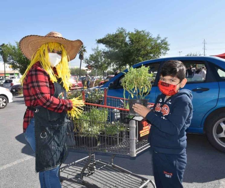 Intercambian plantas por basura reutilizable