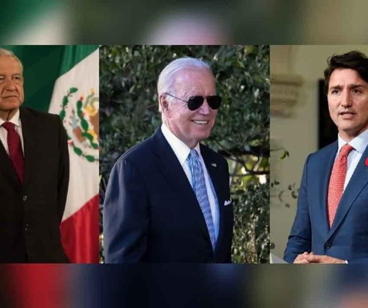 AMLO tratará 3 temas con Biden y Trudeau