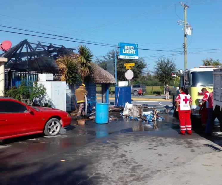 Se incendio depósito en General Terán