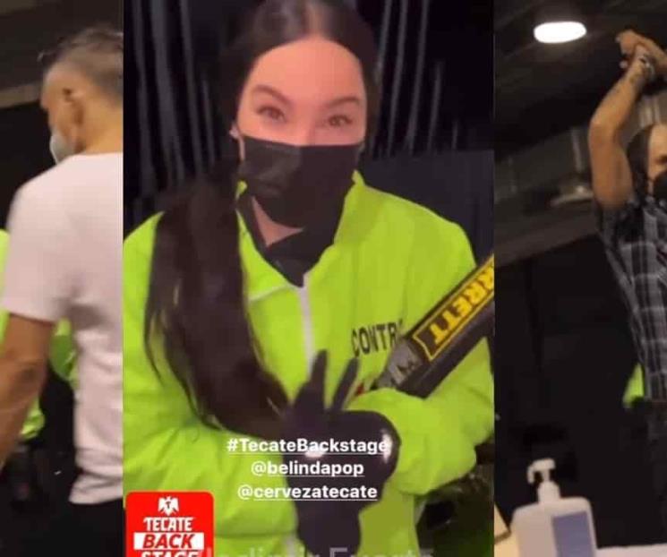 Belinda se disfraza y hace enojar a integrante de Kinky