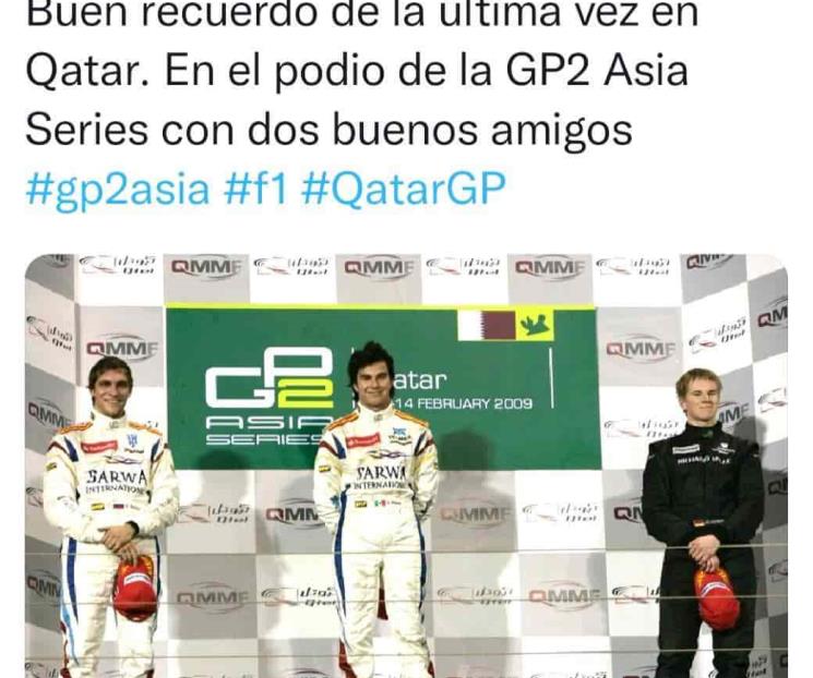Recuerda Checo Pérez su triunfo en Qatar
