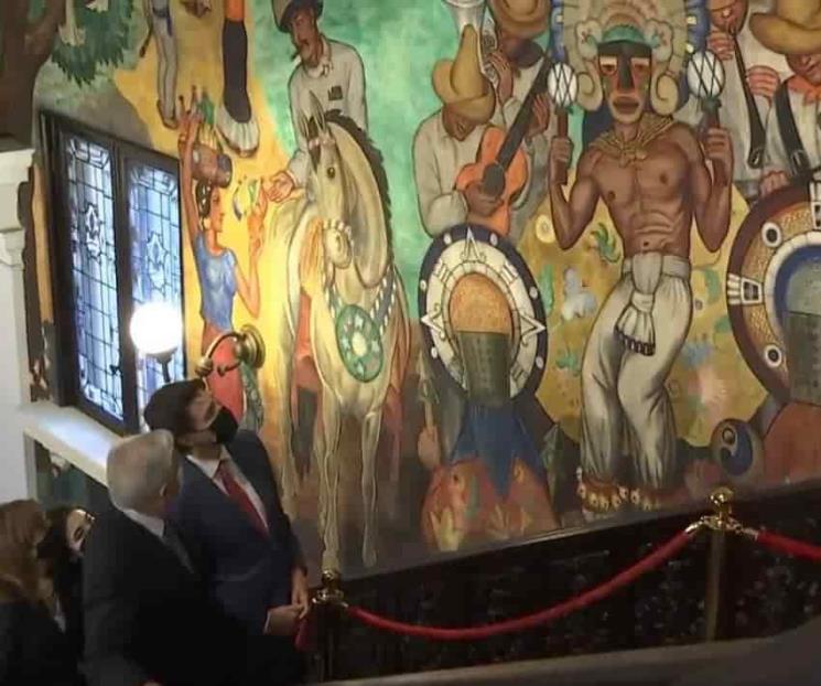 La historia del mural que AMLO le mostró a Trudeau La historia del mural que AMLO le mostró a Trudeau
