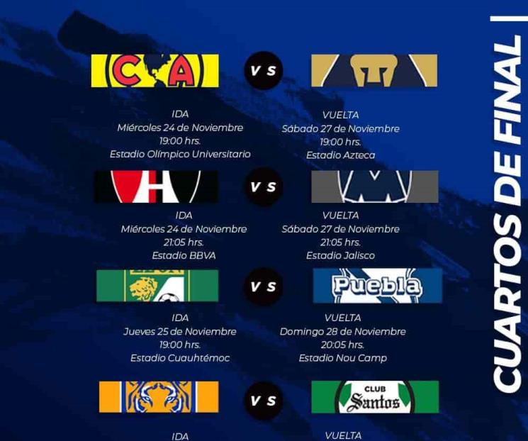 Rayados, en sabado; Tigres, en domingo