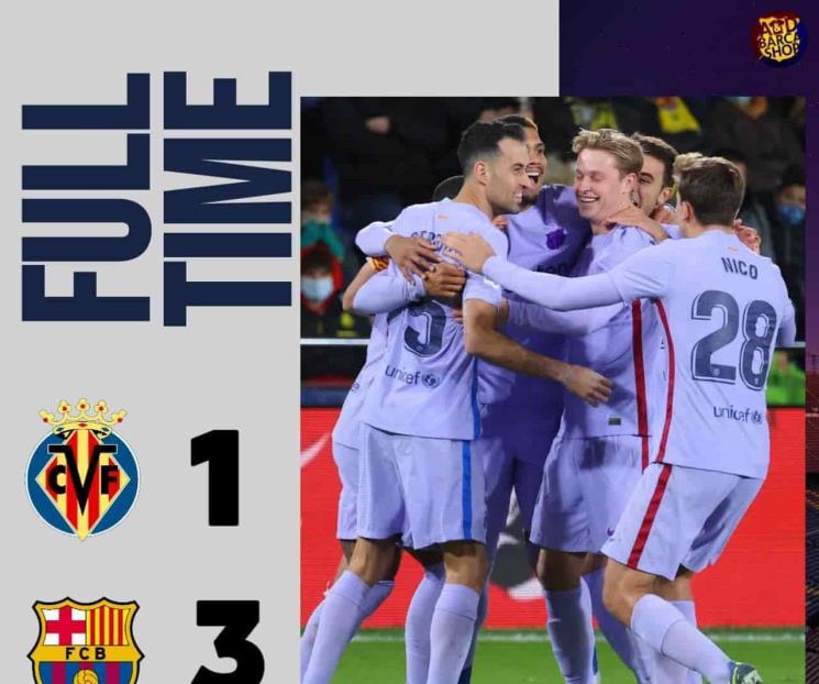 Sigue gran paso del Barça de Xavi; vencen a Villareal Sigue gran paso del Barça de Xavi; vencen a Villareal