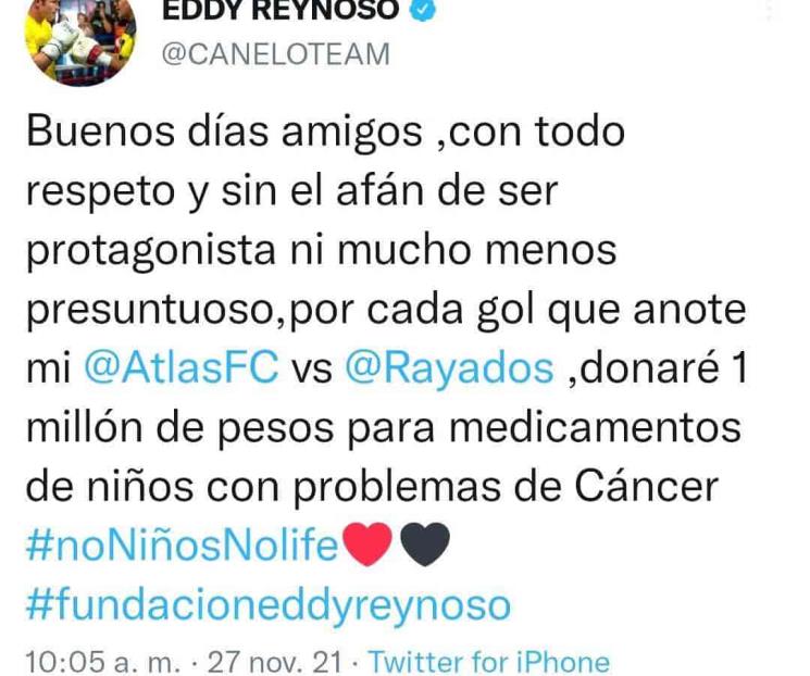 Donará entrenador de Canelo un millón por cada gol de Atlas