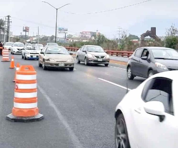 Cierran carril express de Constitución por obras Cierran carril express de Constitución por obras