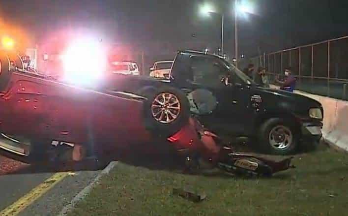 Deja volcadura 4 lesionados