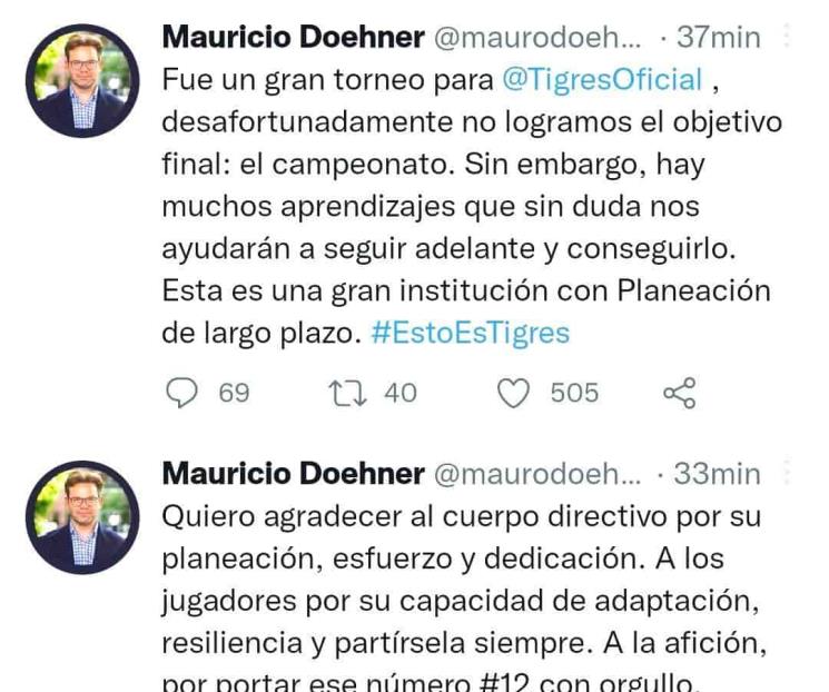 Fue un gran torneo, pero nos faltó el título: Dohener