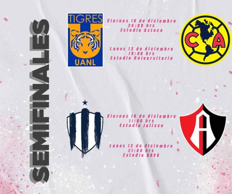 Confirman horarios de ‘semis’ femeniles