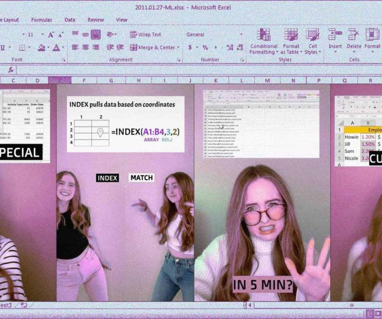 Nuevos influencers que enseñan Excel por TikTok y son furor