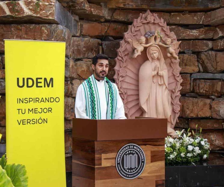 Bendicen imagen de la Virgen de Guadalupe en El Solar