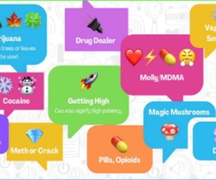 Con emojis de corazón, diamante y una flor el narco trafica