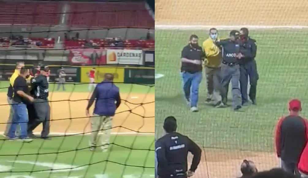 Detienen a ampáyer en pleno partido