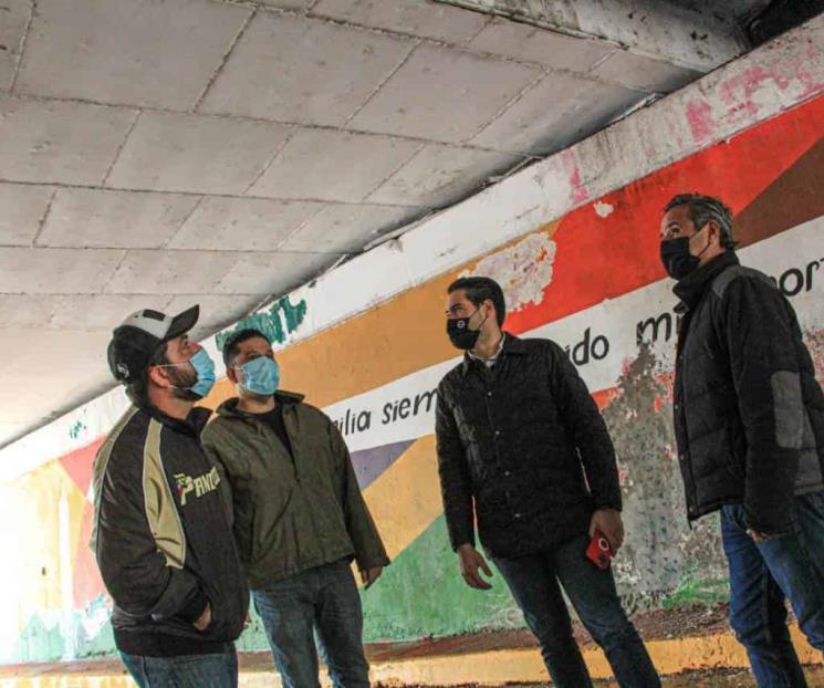 Supervisa De la Peña rehabilitación de pasos subterráneos