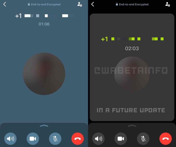 Así luce la nueva pantalla para llamadas en WhatsApp