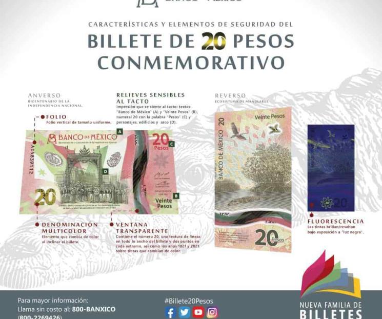 Gana premio nuevo billete de 20 pesos como el mejor