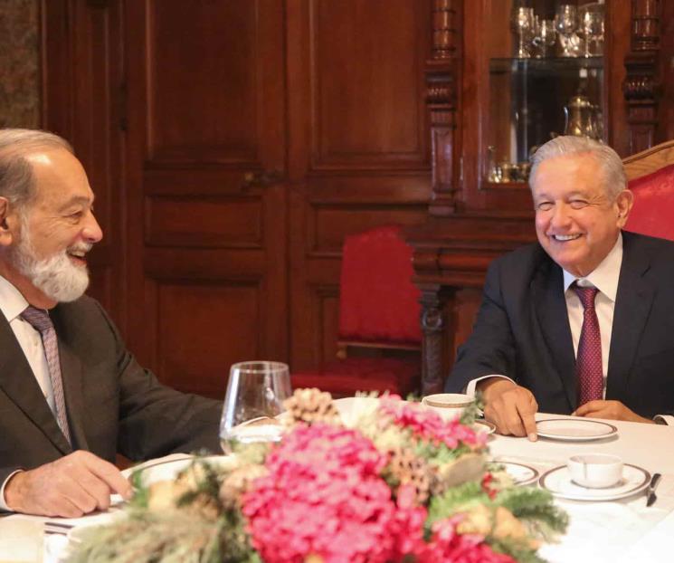 AMLO desayuna con Carlos Slim