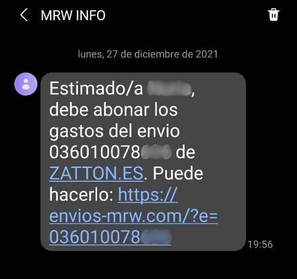 El falso SMS de MRW que puede engañar a cualquiera