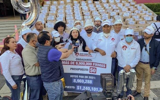 Reportan avance de 39% en firmas para revocación