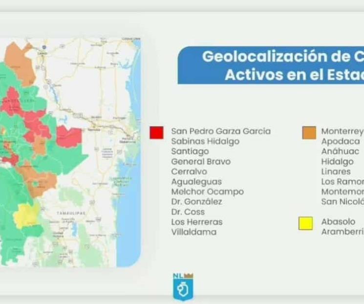 Están 11 municipios en rojo por cantidad de contagios