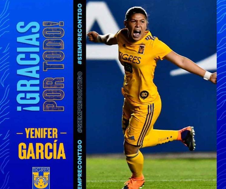 Anuncia Tigres Femenil baja de Yenifer García