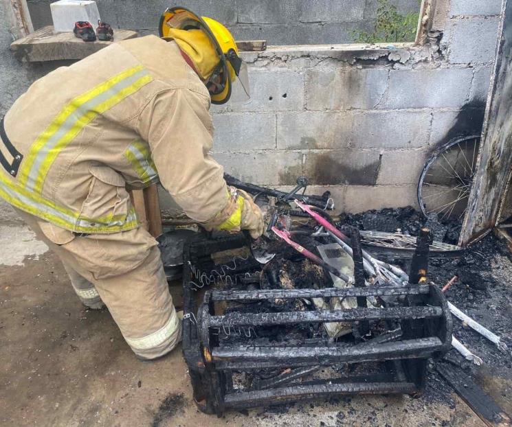 Arde vivienda en Montemorelos