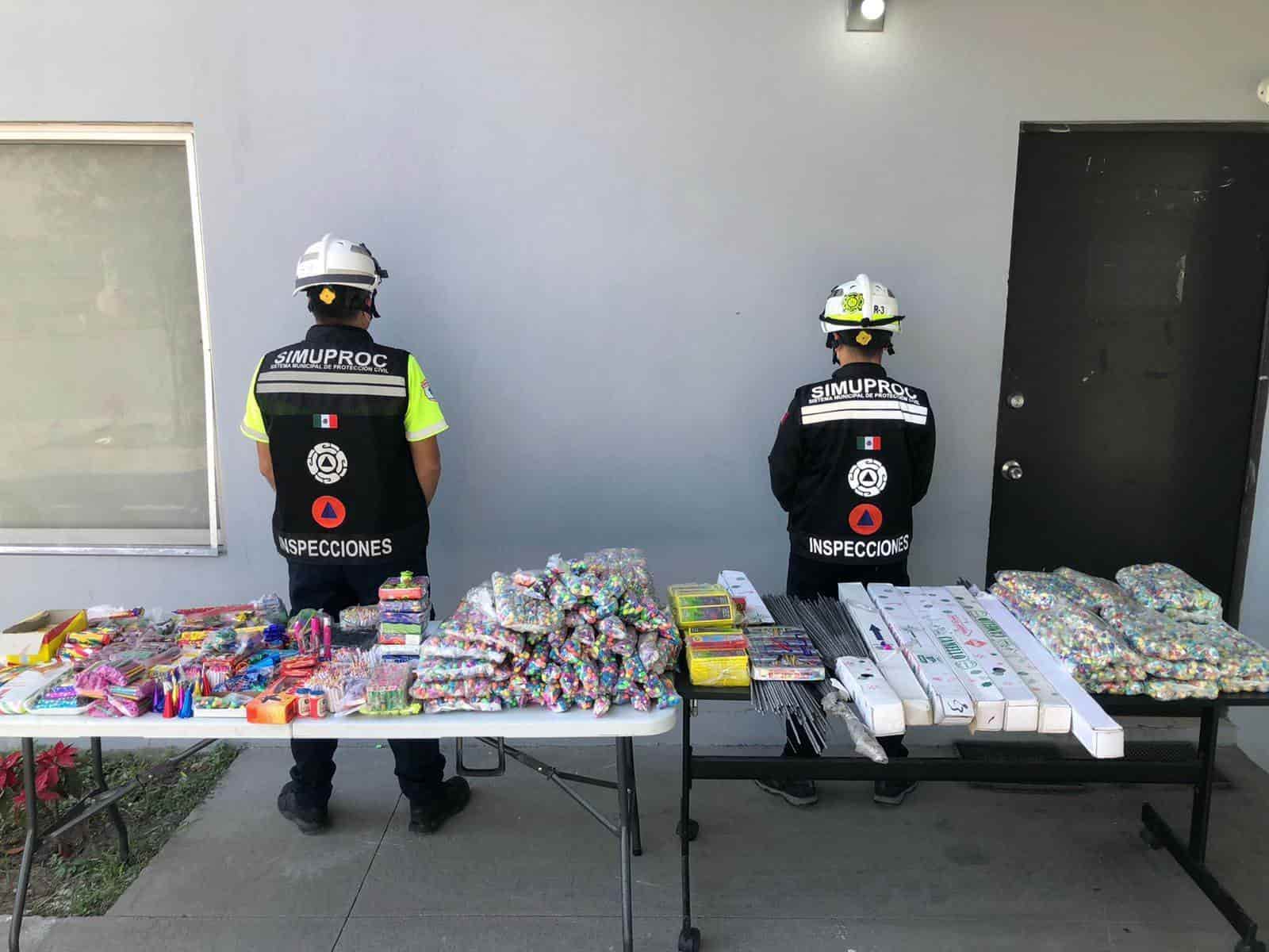 Autoridades del municipio de García aseguraron 100 kilos de pirotecnia