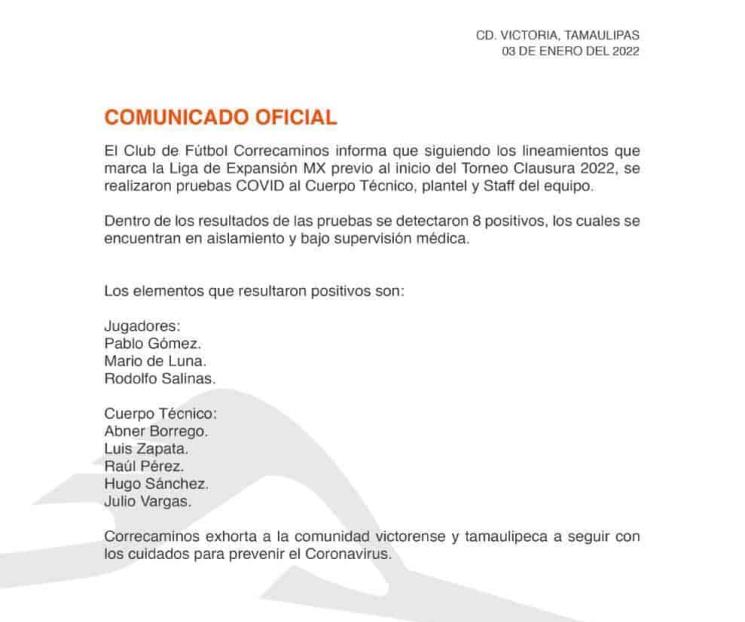 Ex rival de Rayados en amistoso con 8 casos de Covid-19