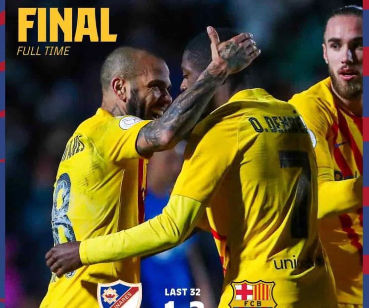 Avanza, con apuros, el Barcelona en Copa del Rey