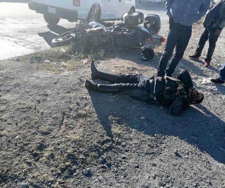 Sufre accidente oficial de tránsito en Apodaca