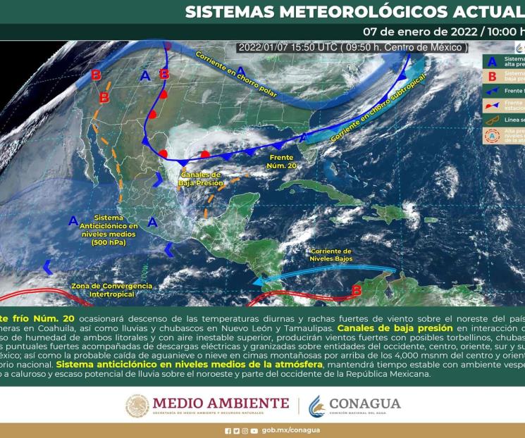 Nuevo Frente Frío pegará este fin de semana