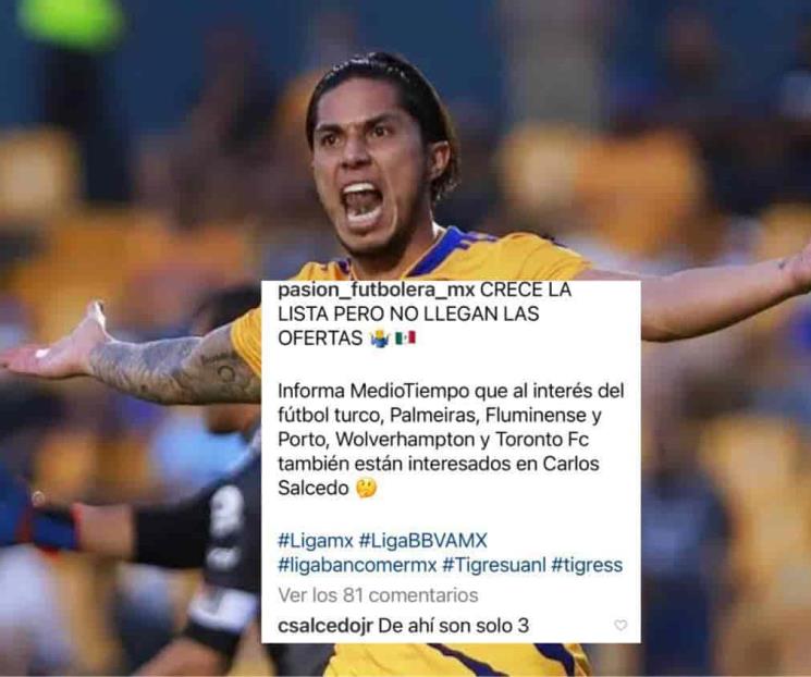Salcedo casi lo grita: quiere irse de Tigres