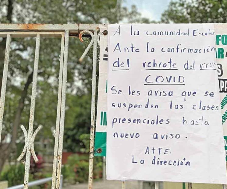 Suspenden clases presenciales por ola de contagios