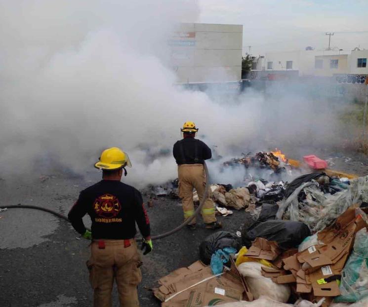 Alarma fuego en camión de la basura