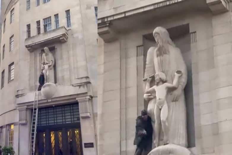 Vandalizan estatua de Eric Gill Vandalizan estatua de Eric Gill