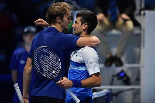 Zverev, a favor de Novak Djokovic