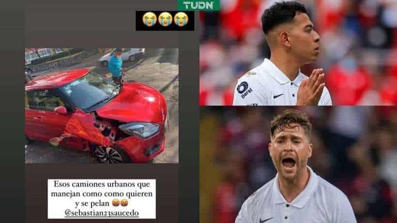 Jugadores de Pumas sufren accidente automovilístico