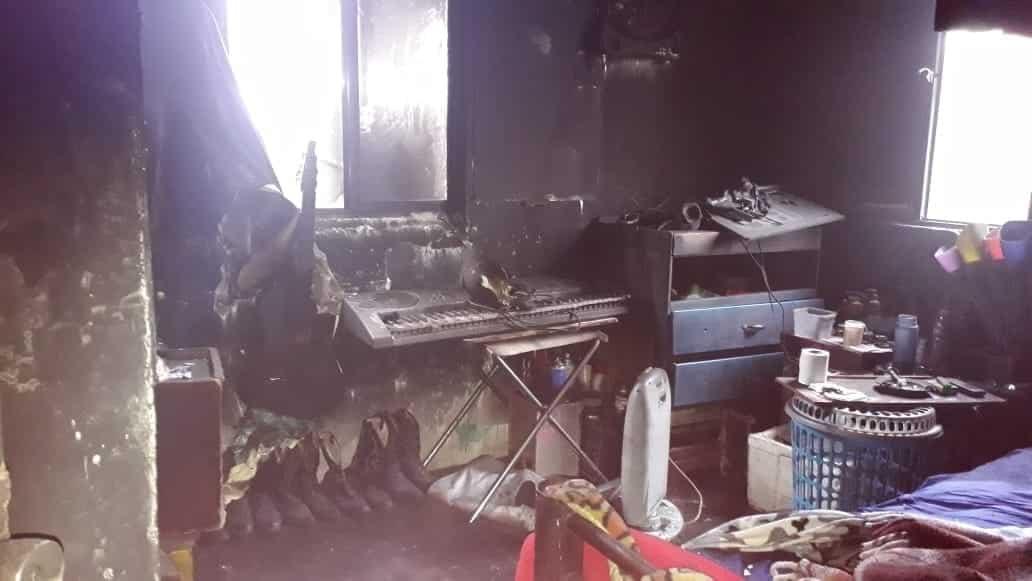 Mujer resulta con quemaduras tras incendio en Guadalupe