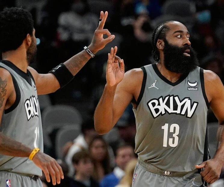 Se cansa Harden en Nets del antivacunas Irving