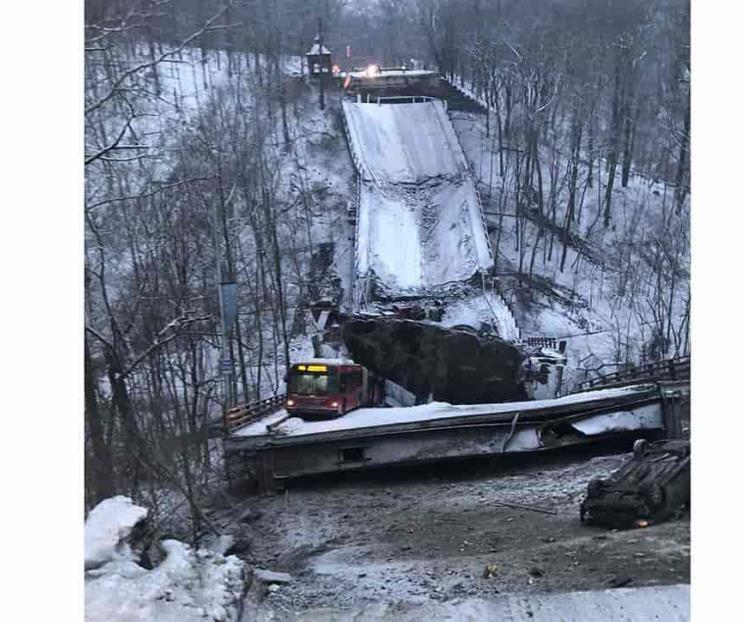 Puente colapsa en Pittsburgh y deja 10 heridos