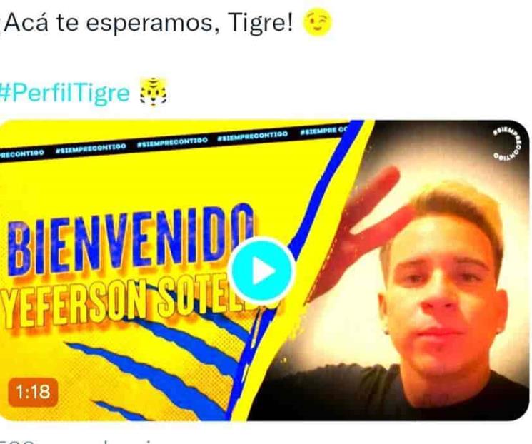 Confirma Tigres a Soteldo y la salida de Salcedo