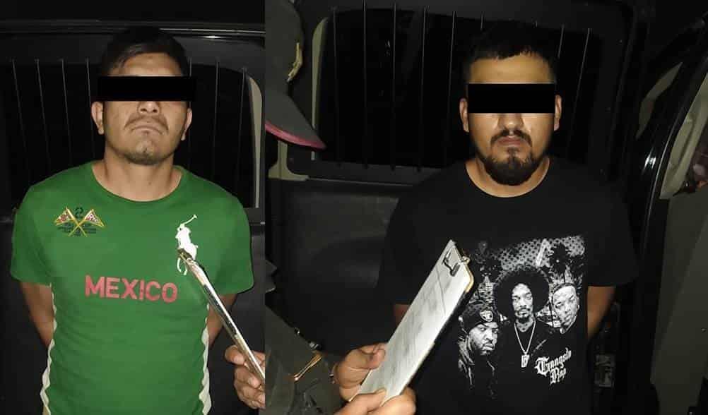 Detienen a 2 hombres con droga en Apodaca