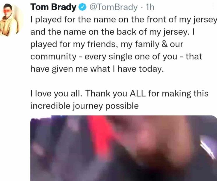 Agradece Brady a fans por apoyo en toda su carrera Agradece Brady a fans por apoyo en toda su carrera