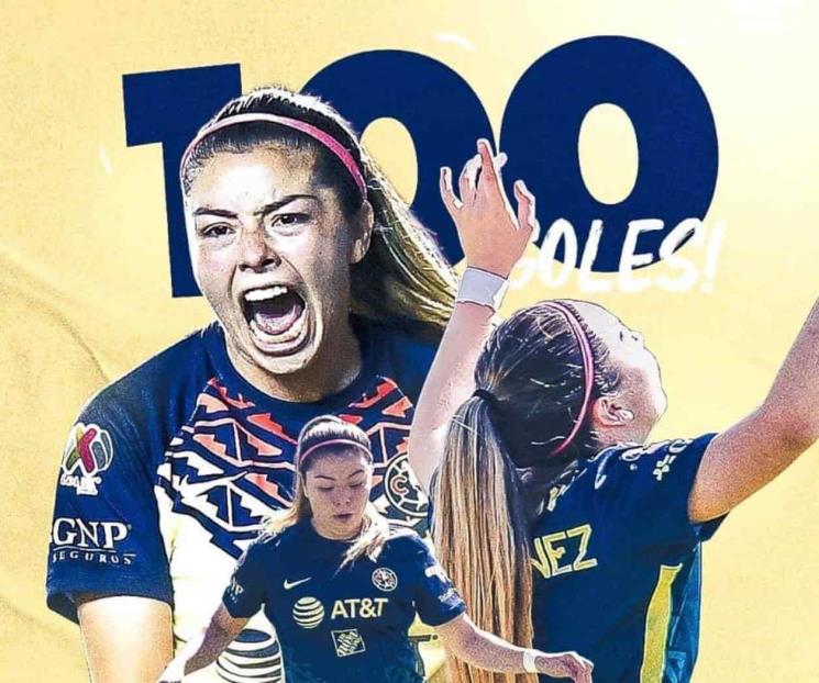 Logra Katty 100 goles y América el subliderato