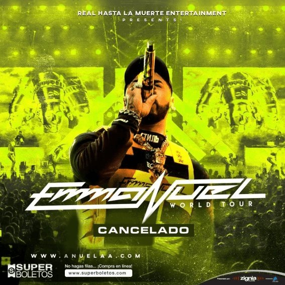 Cancela Anuel AA conciertos en México