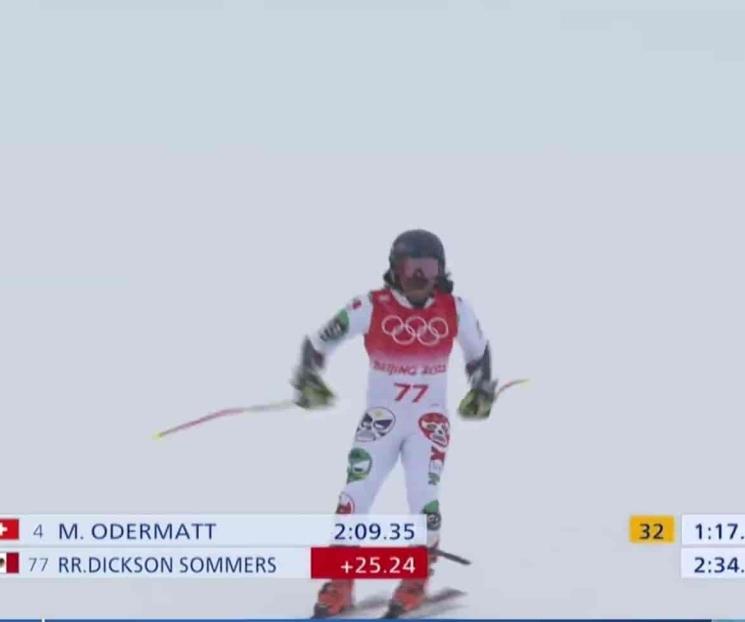 Acaba Dickson en lugar 35 en Slalom Gigante