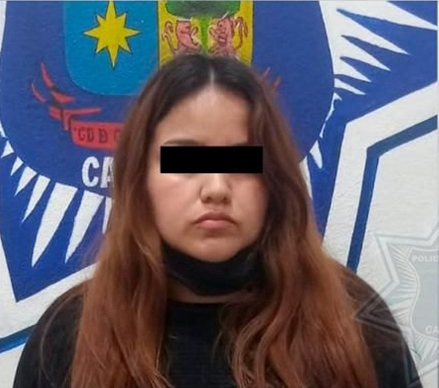 Una mujer pollera fue detenida por elementos de la policía preventiva de Cadereyta